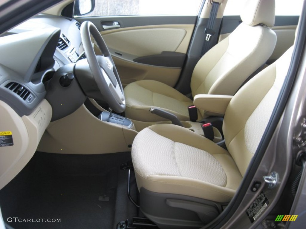 Beige Interior 2012 Hyundai Accent GLS 4 Door Photo #52583741