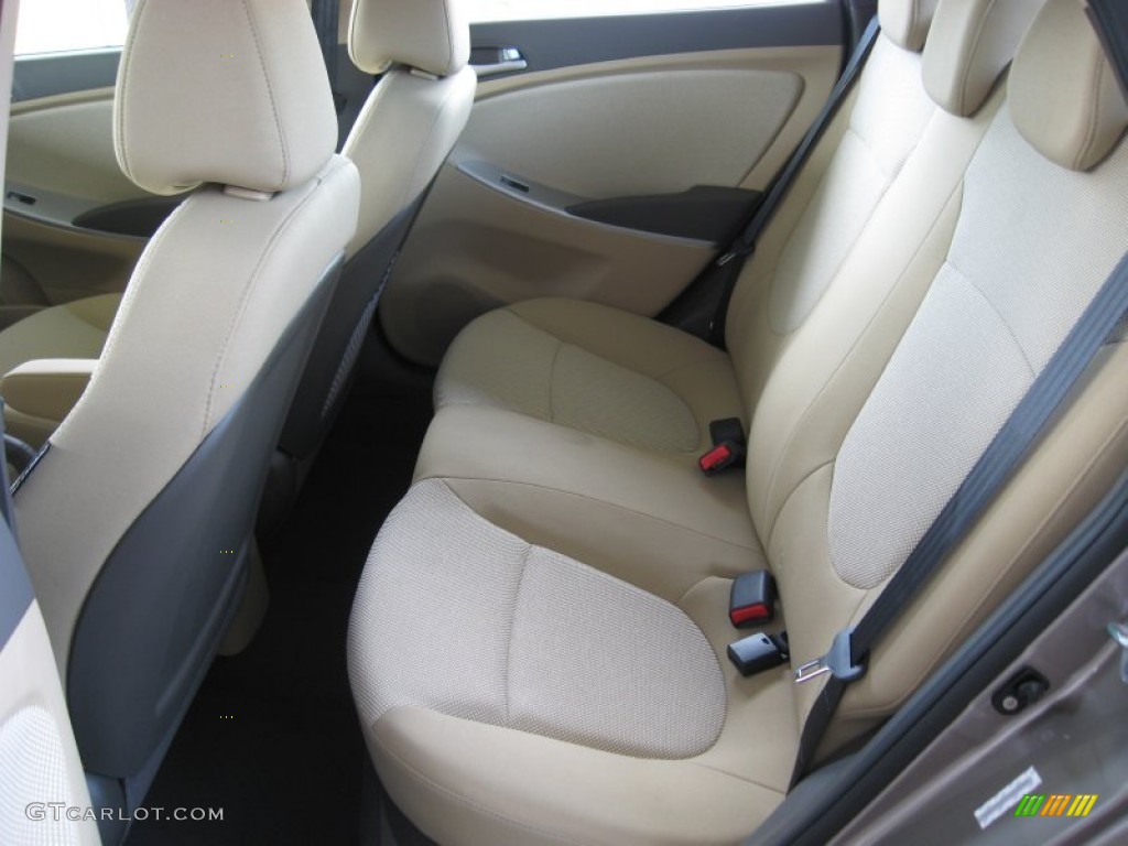 Beige Interior 2012 Hyundai Accent GLS 4 Door Photo #52583774