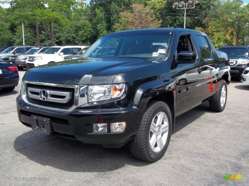 Crystal Black Pearl 2011 Honda Ridgeline RTL Exterior Photo #52584362