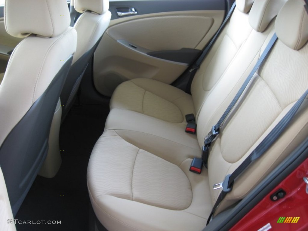 Beige Interior 2012 Hyundai Accent GLS 4 Door Photo #52584587