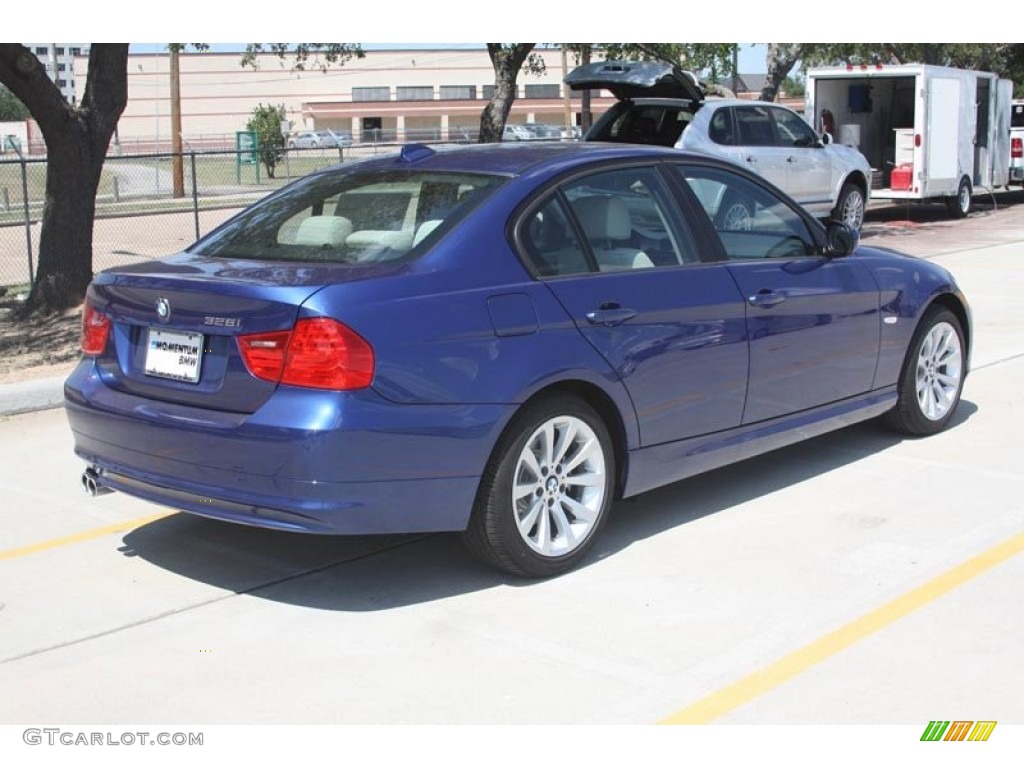 2011 3 Series 328i Sedan - Montego Blue Metallic / Oyster/Black Dakota Leather photo #3