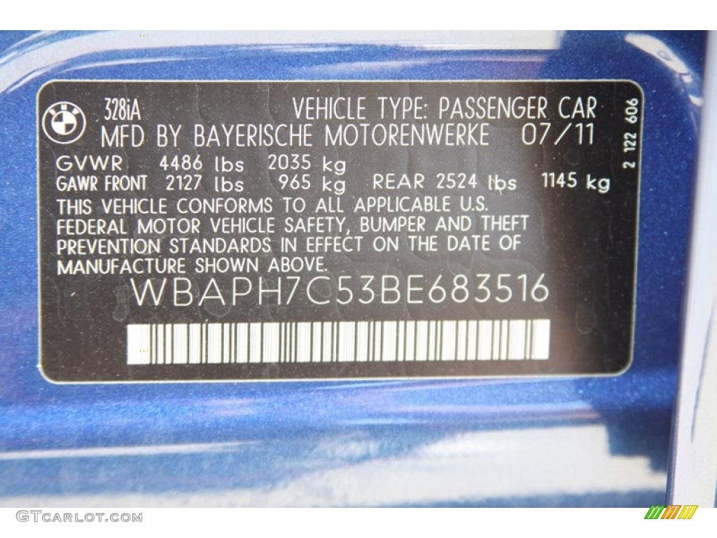 2011 3 Series 328i Sedan - Montego Blue Metallic / Oyster/Black Dakota Leather photo #7