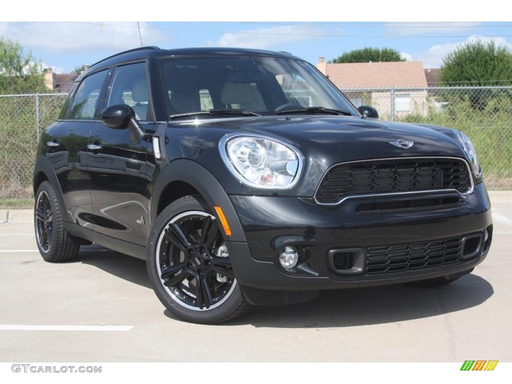 2011 Cooper S Countryman All4 AWD - Absolute Black / Gravity Polar Beige Leather photo #1