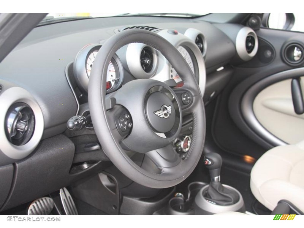 Gravity Polar Beige Leather Interior 2011 Mini Cooper S Countryman All4 AWD Photo #52586135