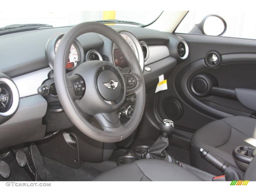 Carbon Black Interior 2012 Mini Cooper Hardtop Photo #52586870