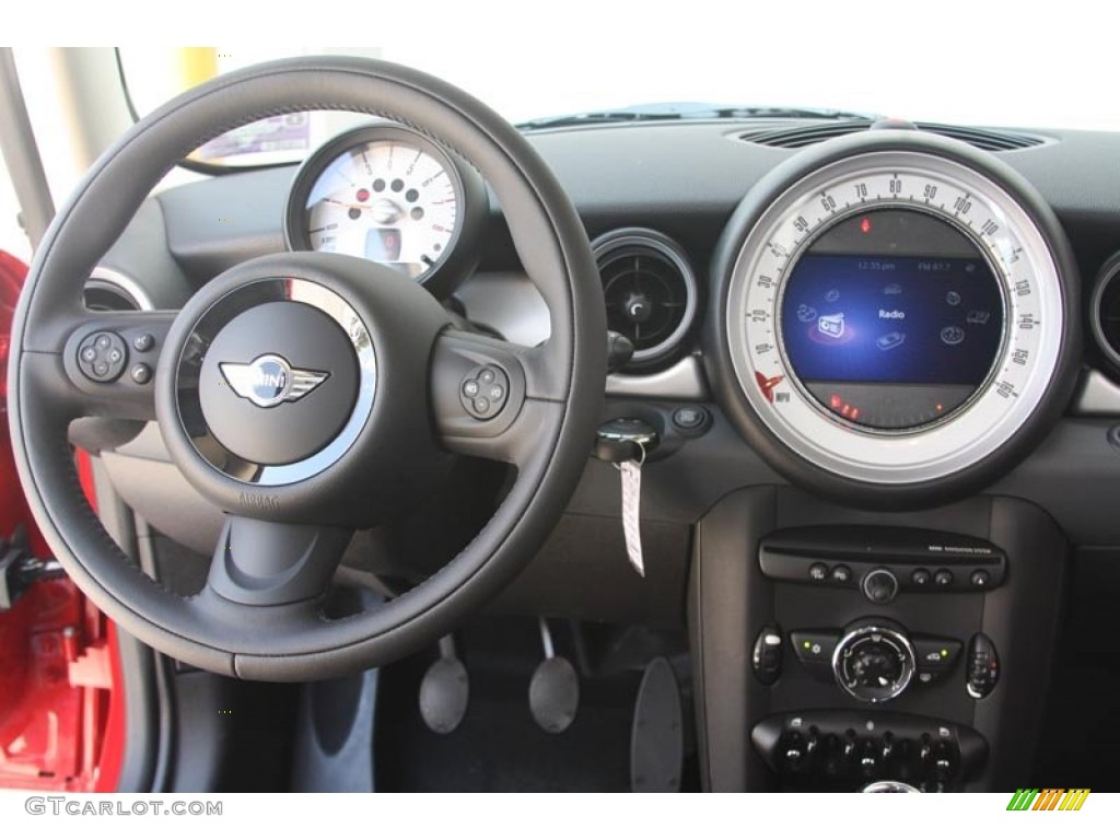 2012 Mini Cooper Hardtop Carbon Black Dashboard Photo #52587119