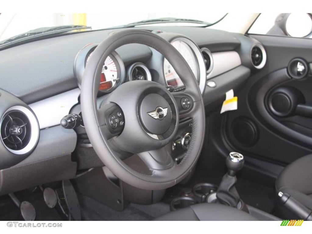 Carbon Black Interior 2012 Mini Cooper Hardtop Photo #52587221