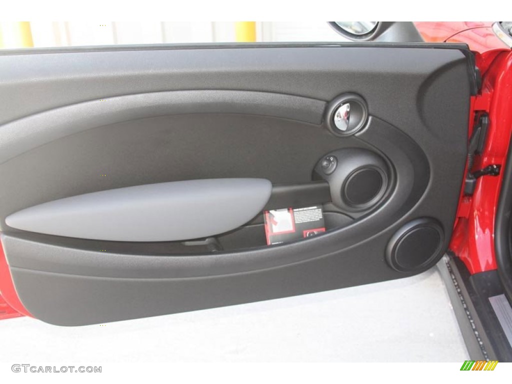 2012 Mini Cooper Hardtop Carbon Black Door Panel Photo #52587353