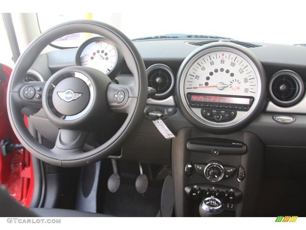 2012 Mini Cooper Hardtop Carbon Black Dashboard Photo #52587485
