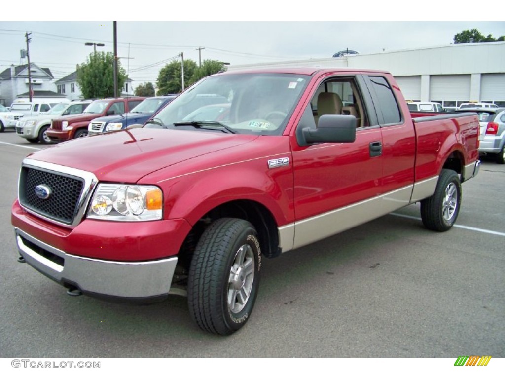 2008 F150 XLT SuperCab 4x4 - Redfire Metallic / Tan photo #1