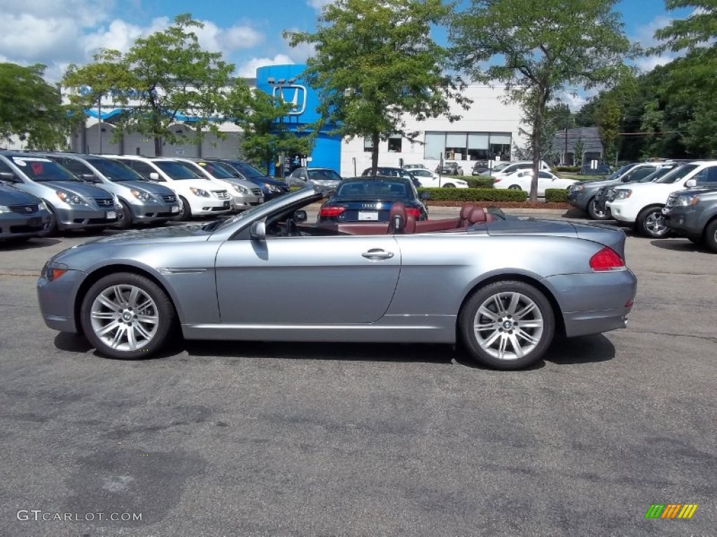 2006 6 Series 650i Convertible - Silver Grey Metallic / Chateau Red photo #1