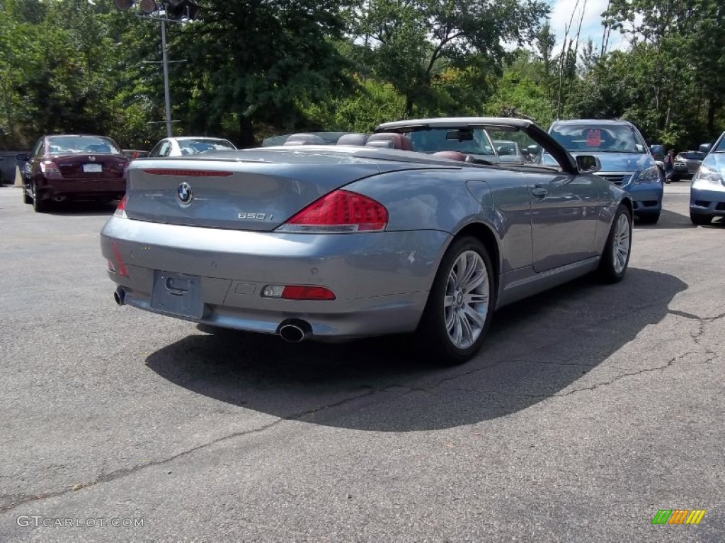 2006 6 Series 650i Convertible - Silver Grey Metallic / Chateau Red photo #8