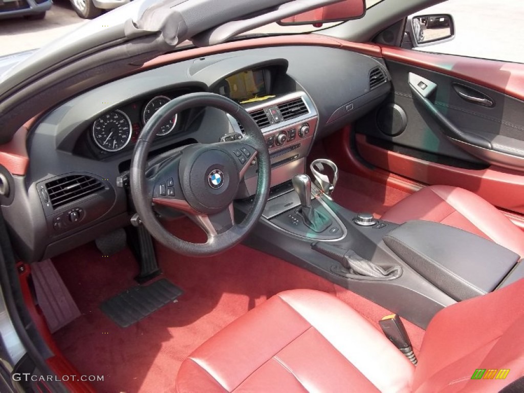 2006 BMW 6 Series 650i Convertible Chateau Red Dashboard Photo #52587896