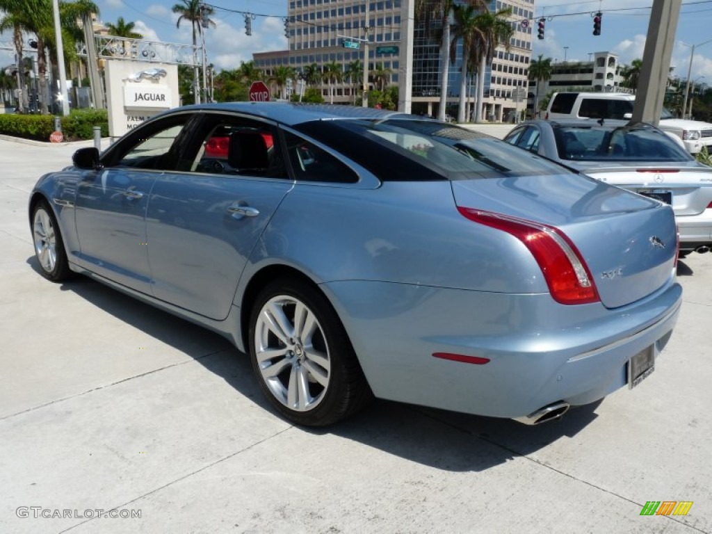 2011 XJ XJL - Frost Blue Metallic / Jet Black/Ivory photo #5