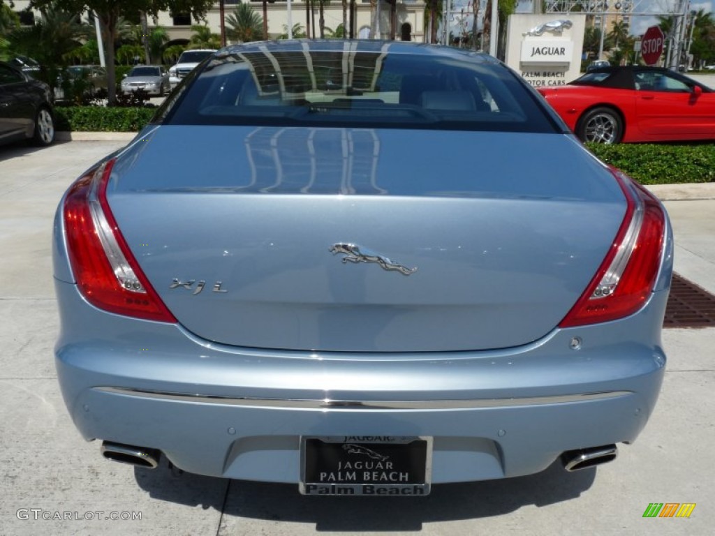 2011 XJ XJL - Frost Blue Metallic / Jet Black/Ivory photo #6