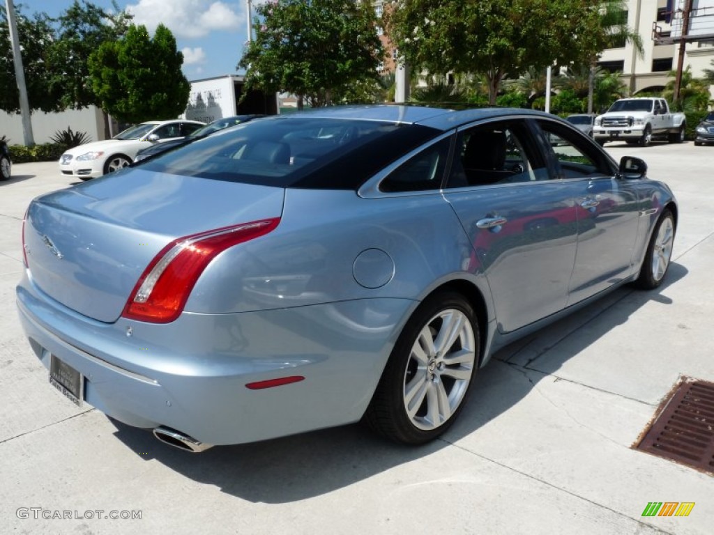 2011 XJ XJL - Frost Blue Metallic / Jet Black/Ivory photo #7