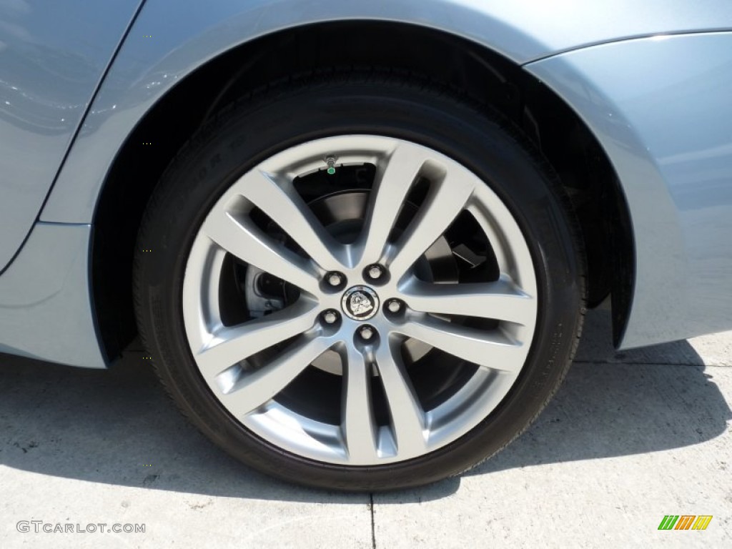 2011 XJ XJL - Frost Blue Metallic / Jet Black/Ivory photo #10
