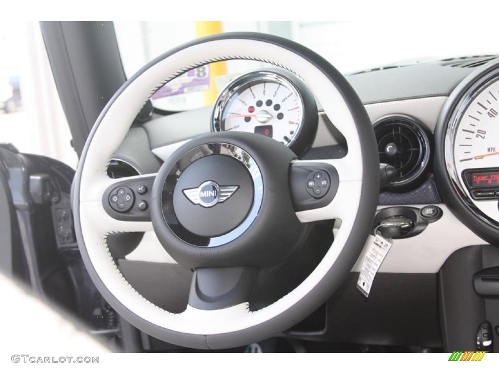 2012 Mini Cooper S Hardtop Mini Yours Soda Satellite Gray Steering Wheel Photo #52588157