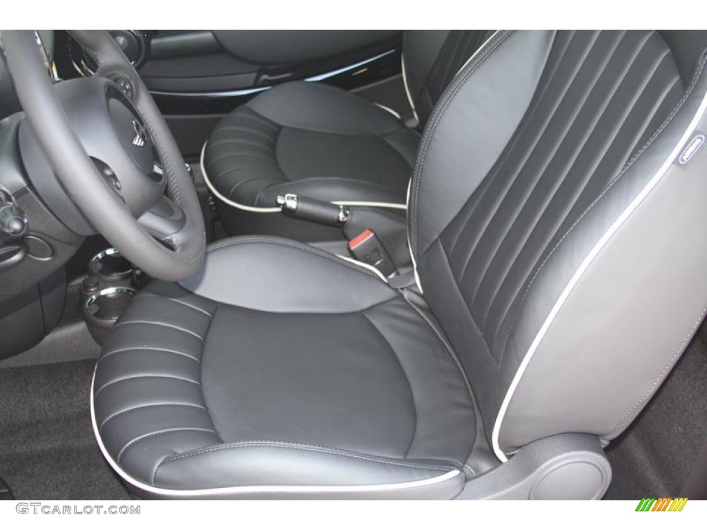 Carbon Black Lounge Leather Interior 2012 Mini Cooper S Hardtop Photo #52588196