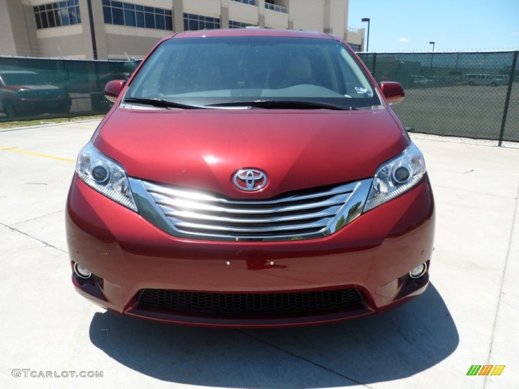 2011 Sienna Limited - Salsa Red Pearl / Bisque photo #8