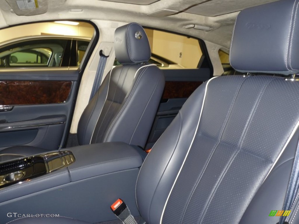 2011 XJ XJL - Frost Blue Metallic / Jet Black/Ivory photo #13