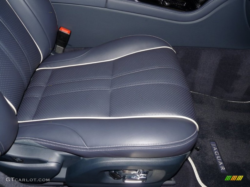 2011 XJ XJL - Frost Blue Metallic / Jet Black/Ivory photo #22