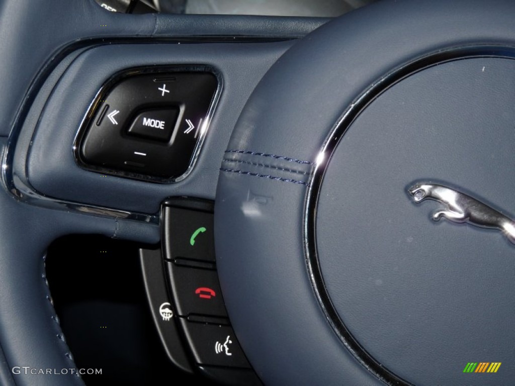 2011 XJ XJL - Frost Blue Metallic / Jet Black/Ivory photo #29