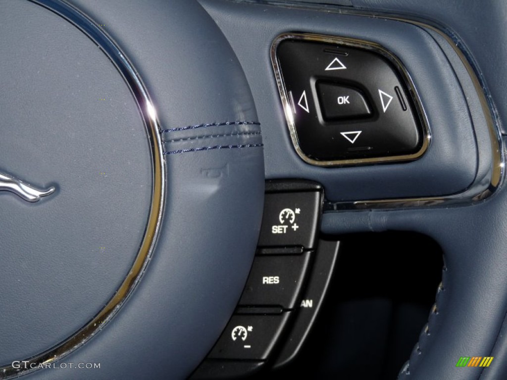 2011 XJ XJL - Frost Blue Metallic / Jet Black/Ivory photo #30