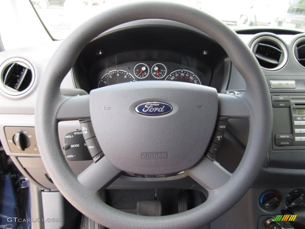 2011 Ford Transit Connect XLT Cargo Van Dark Grey Steering Wheel Photo #52588811
