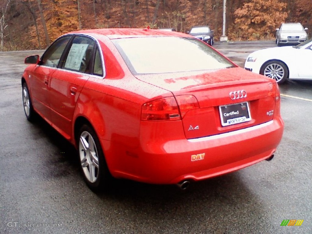 2008 A4 2.0T quattro S-Line Sedan - Brilliant Red / Black photo #5