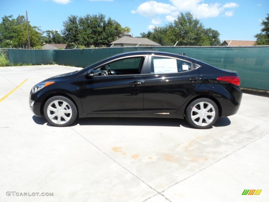 Midnight Black 2012 Hyundai Elantra Limited Exterior Photo #52589648