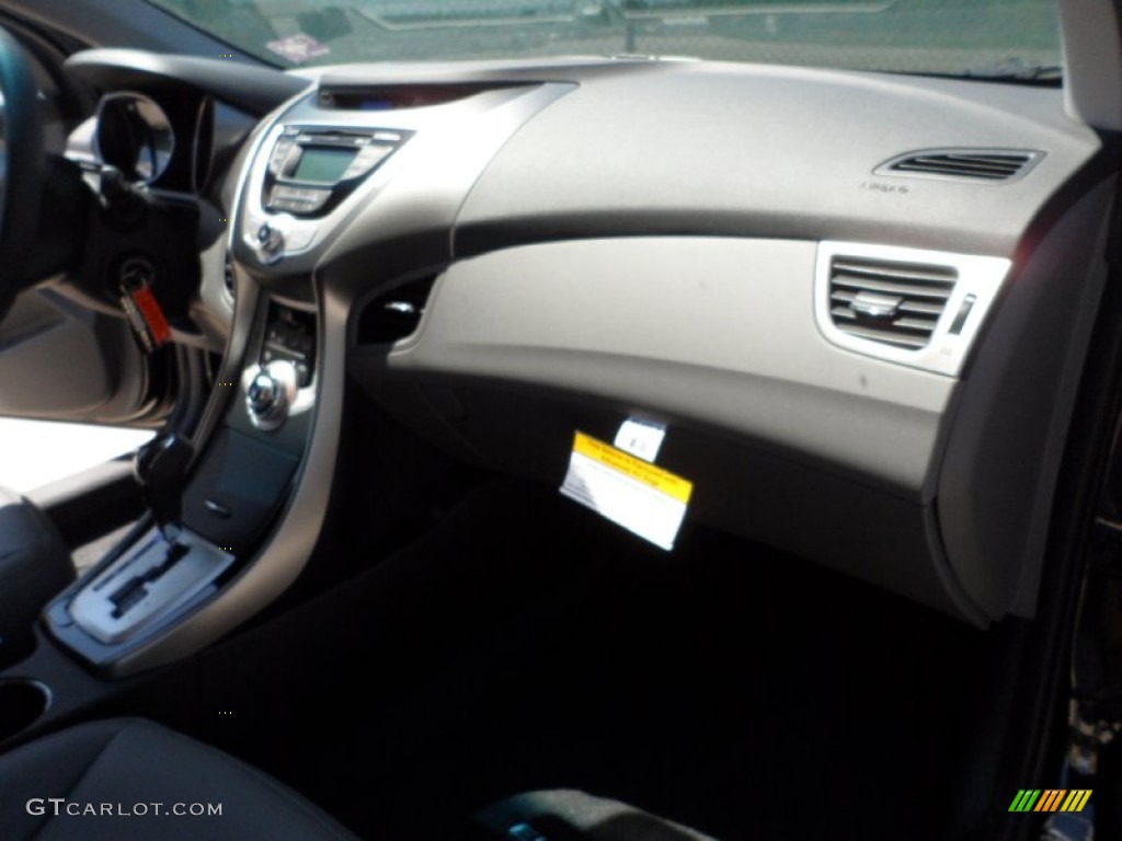 2012 Elantra Limited - Midnight Black / Gray photo #22