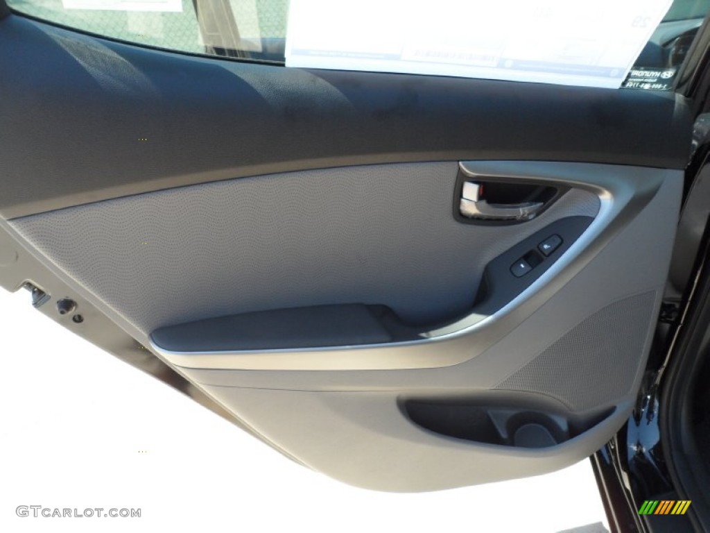 2012 Elantra Limited - Midnight Black / Gray photo #24