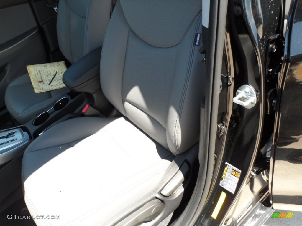 2012 Elantra Limited - Midnight Black / Gray photo #28