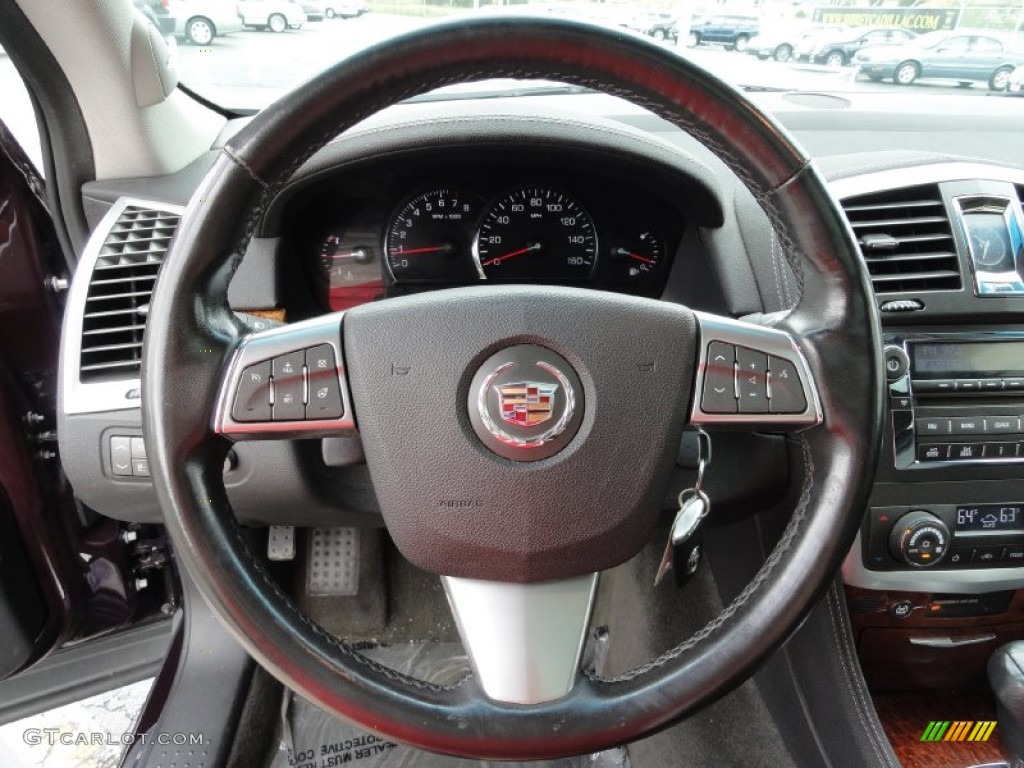 2008 Cadillac SRX V8 Ebony/Ebony Steering Wheel Photo #52590443