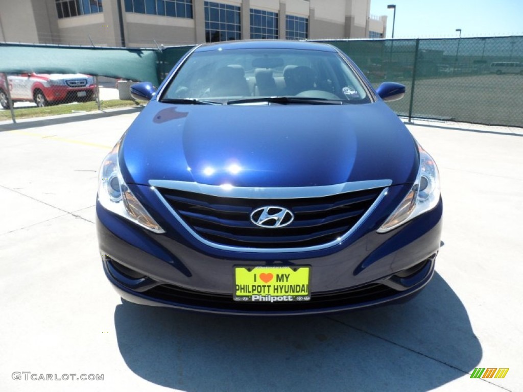 2012 Sonata GLS - Indigo Night Blue / Gray photo #8