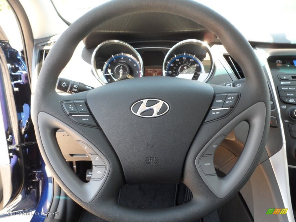 2012 Sonata GLS - Indigo Night Blue / Gray photo #32