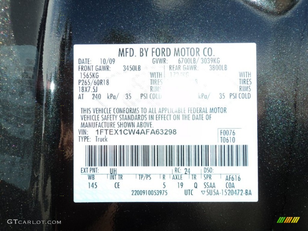 2010 F150 STX SuperCab - Tuxedo Black / Medium Stone photo #36