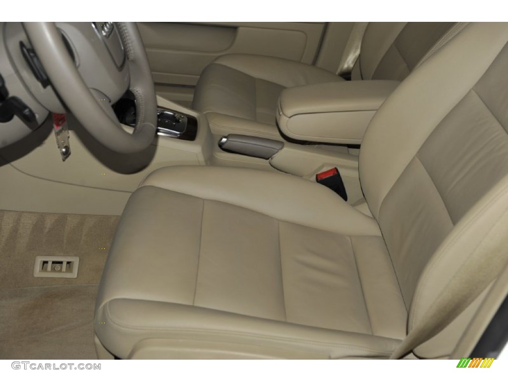 2008 A4 2.0T quattro S-Line Sedan - Ibis White / Beige photo #13