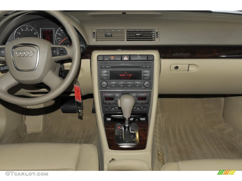 2008 A4 2.0T quattro S-Line Sedan - Ibis White / Beige photo #32