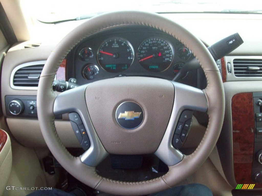 2011 Chevrolet Tahoe LS 4x4 Light Cashmere/Dark Cashmere Steering Wheel Photo #52595327