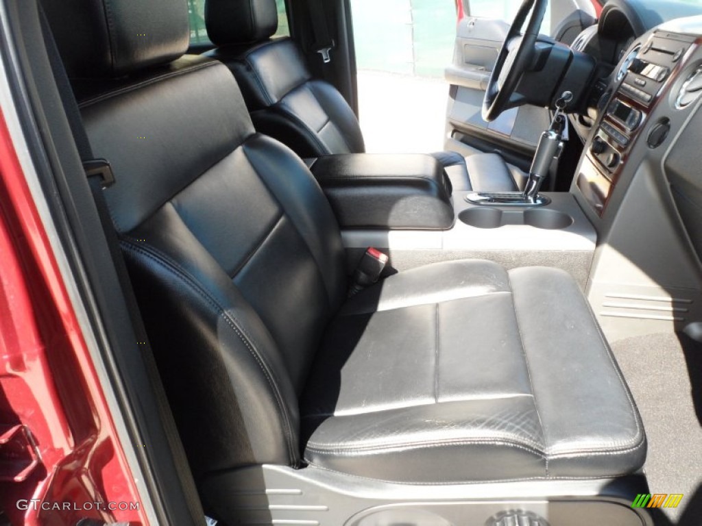 2006 F150 Lariat SuperCrew 4x4 - Dark Toreador Red Metallic / Black photo #32