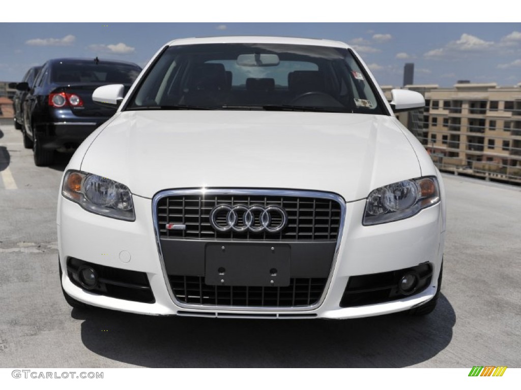 2008 A4 2.0T S-Line Sedan - Ibis White / Black photo #2