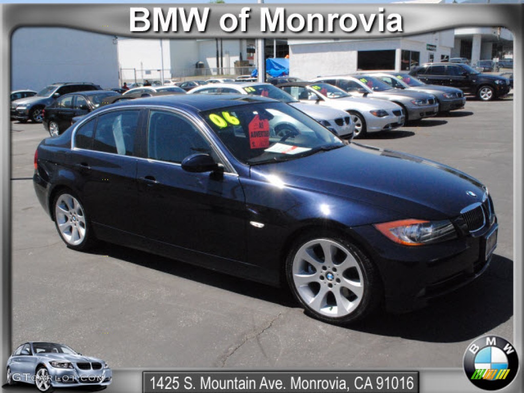 2006 3 Series 330i Sedan - Monaco Blue Metallic / Black photo #1