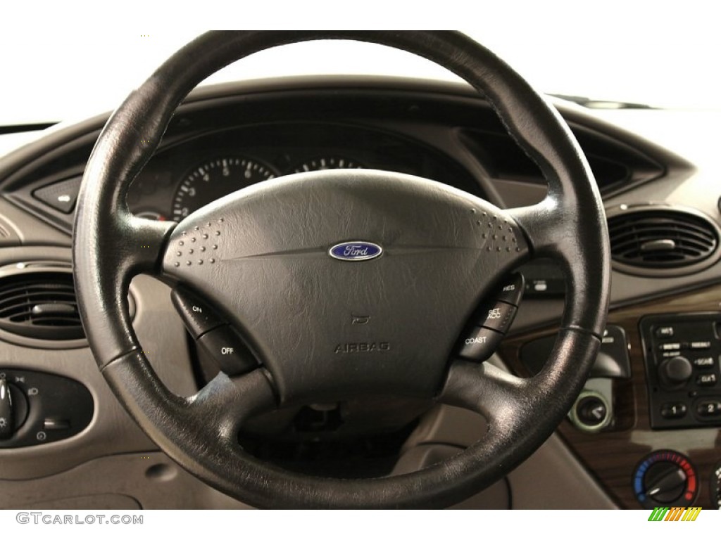2000 Ford Focus ZTS Sedan Medium Graphite Steering Wheel Photo #52599551