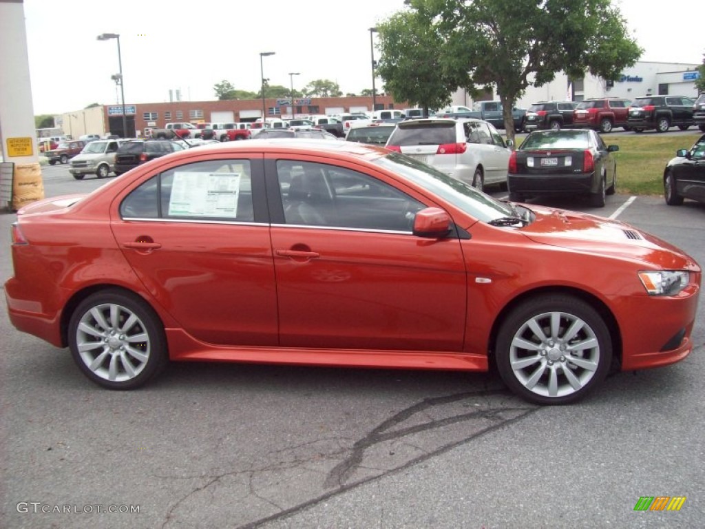 Rotor Glow Metallic 2011 Mitsubishi Lancer RALLIART AWD Exterior Photo #52599698