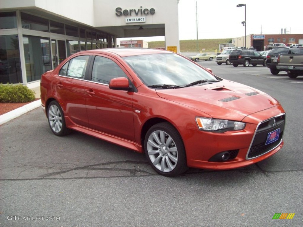 Rotor Glow Metallic 2011 Mitsubishi Lancer RALLIART AWD Exterior Photo #52599716