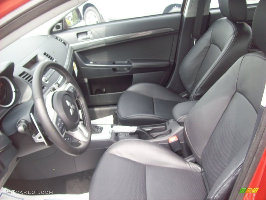 Black Interior 2011 Mitsubishi Lancer RALLIART AWD Photo #52599896