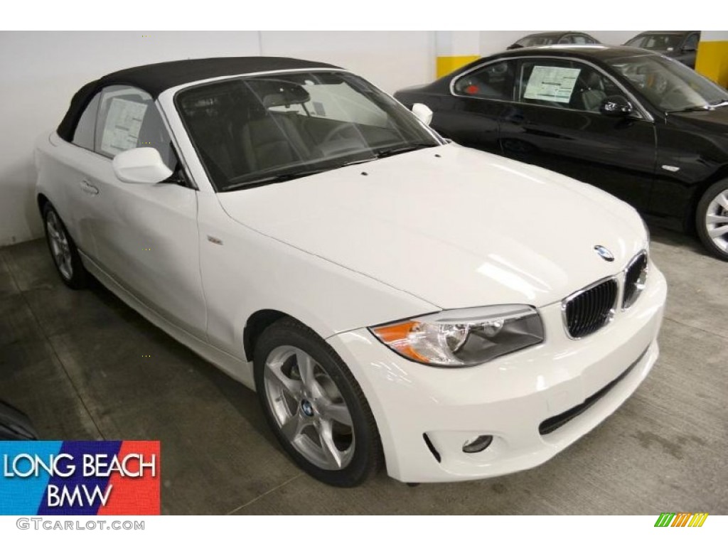 2012 1 Series 128i Convertible - Alpine White / Black photo #1