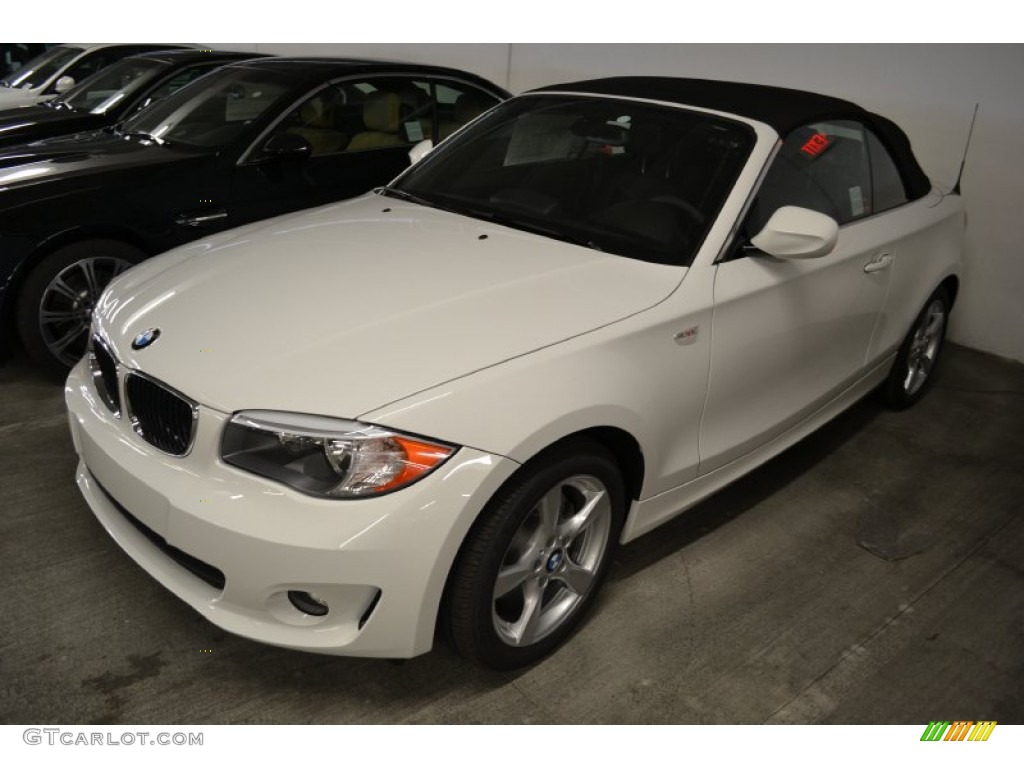 2012 1 Series 128i Convertible - Alpine White / Black photo #6